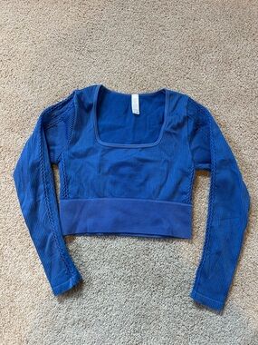 Aerie Offline Long-Sleeve Square Neck Crop Top